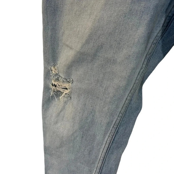 Old Navy Light Wash Girls Jeans Size 14 High Rise Slouchy Straight Denim Bottom - Picture 6 of 8